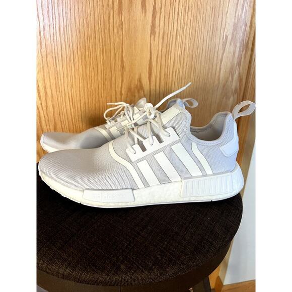 adidas NMD R1 Lace Up Sneakers Triple White GZ9259, Men\'s size 11.5 main image 10